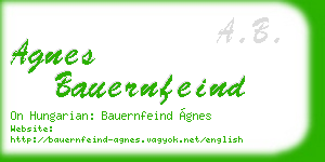 agnes bauernfeind business card