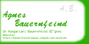 agnes bauernfeind business card